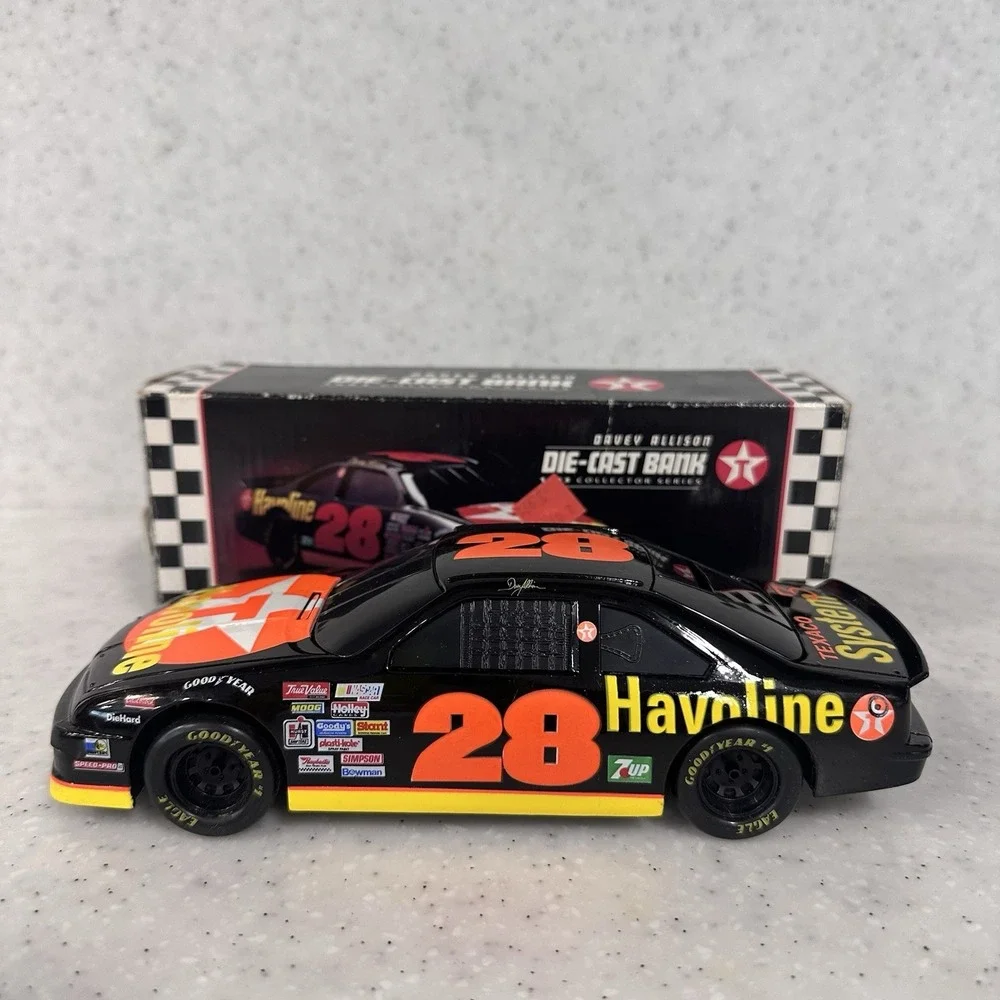 1993 Davey Allison #28 Havoline Ford T-Bird Racing Champions‎ 1:24 Diecast Bank